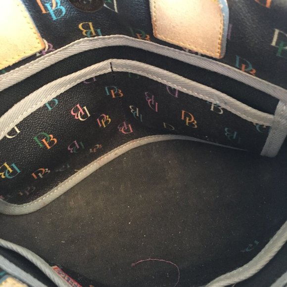 Vintage 90s Dooney & Bourke Colorful Signature Logo Tassel Handbag - Picture 12 of 12